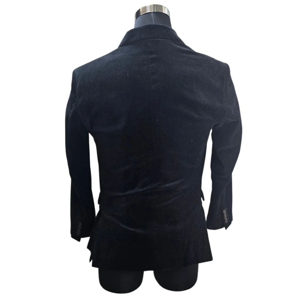 Goodfellow Kenwood Blazer Mens Medium Black Velvet Cotton Sport Coat Jacket M